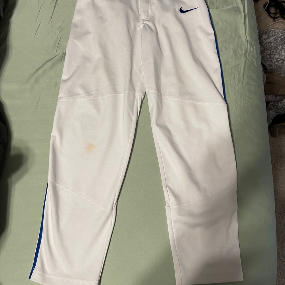 Nike Boys Baseball Pants with Blue Trim